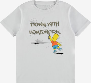 NAME IT T-shirt 'Simpsons Kacper' i vit: framsida