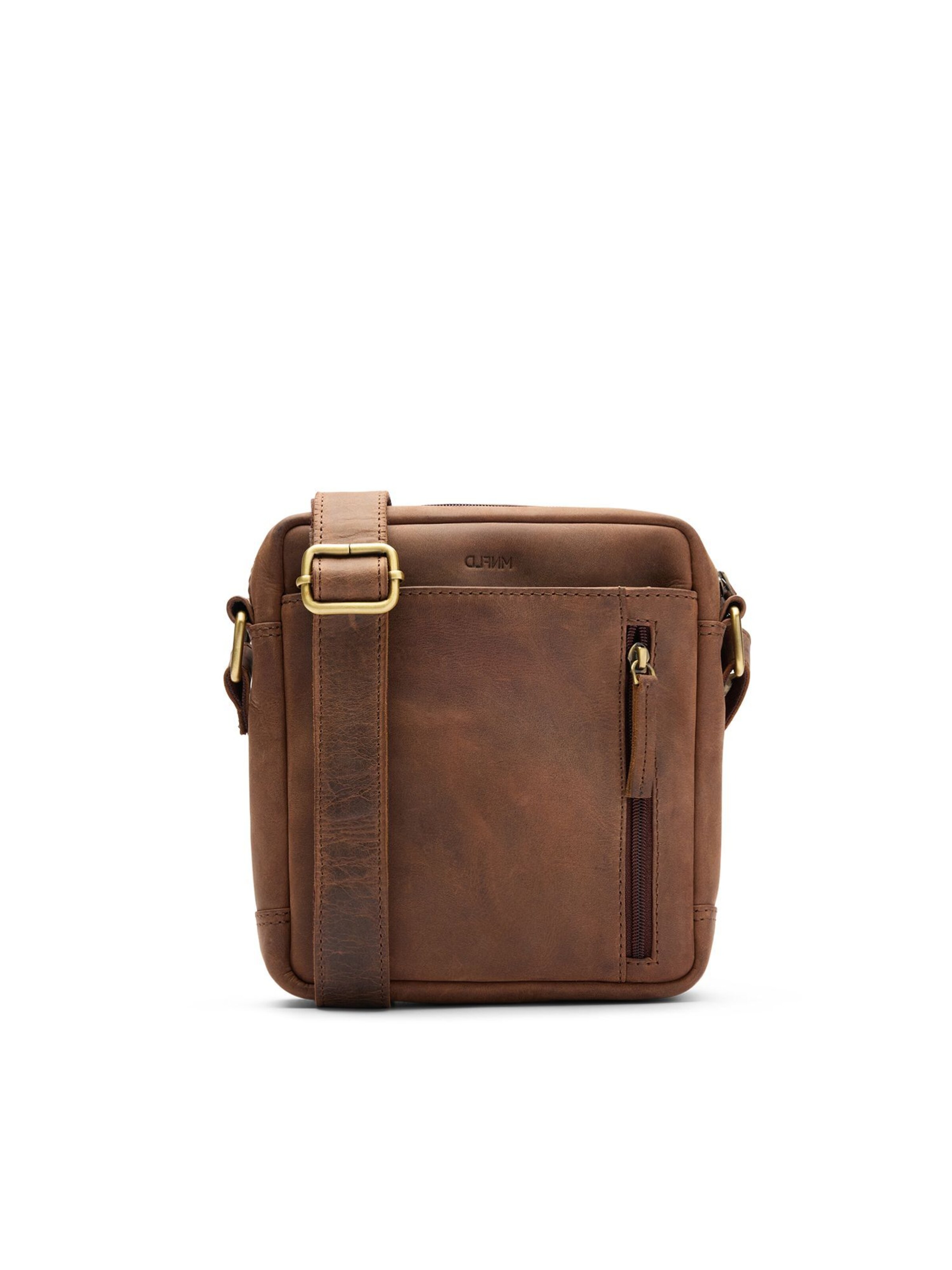 MANFIELD Crossbody Bag in Brown: front