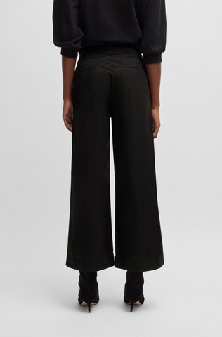 BOSS Orange Wide leg Pants in Black
