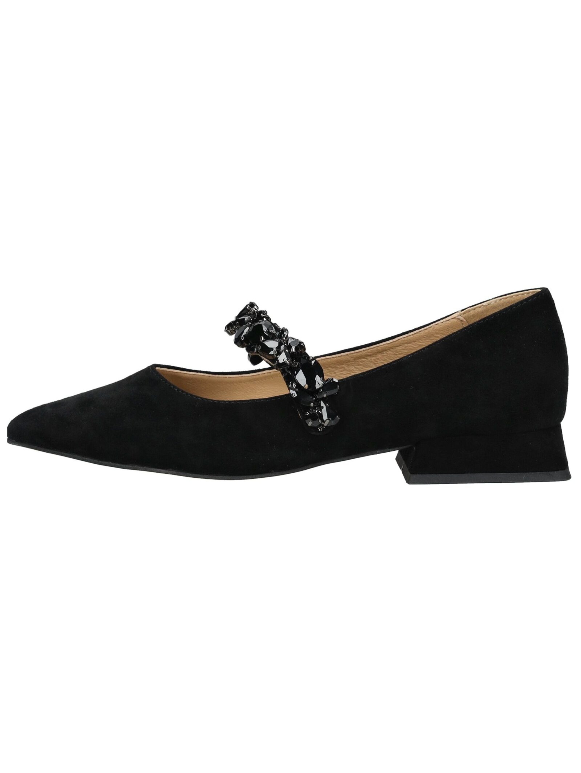 Alma En Pena Ballet Flats with Strap in Black