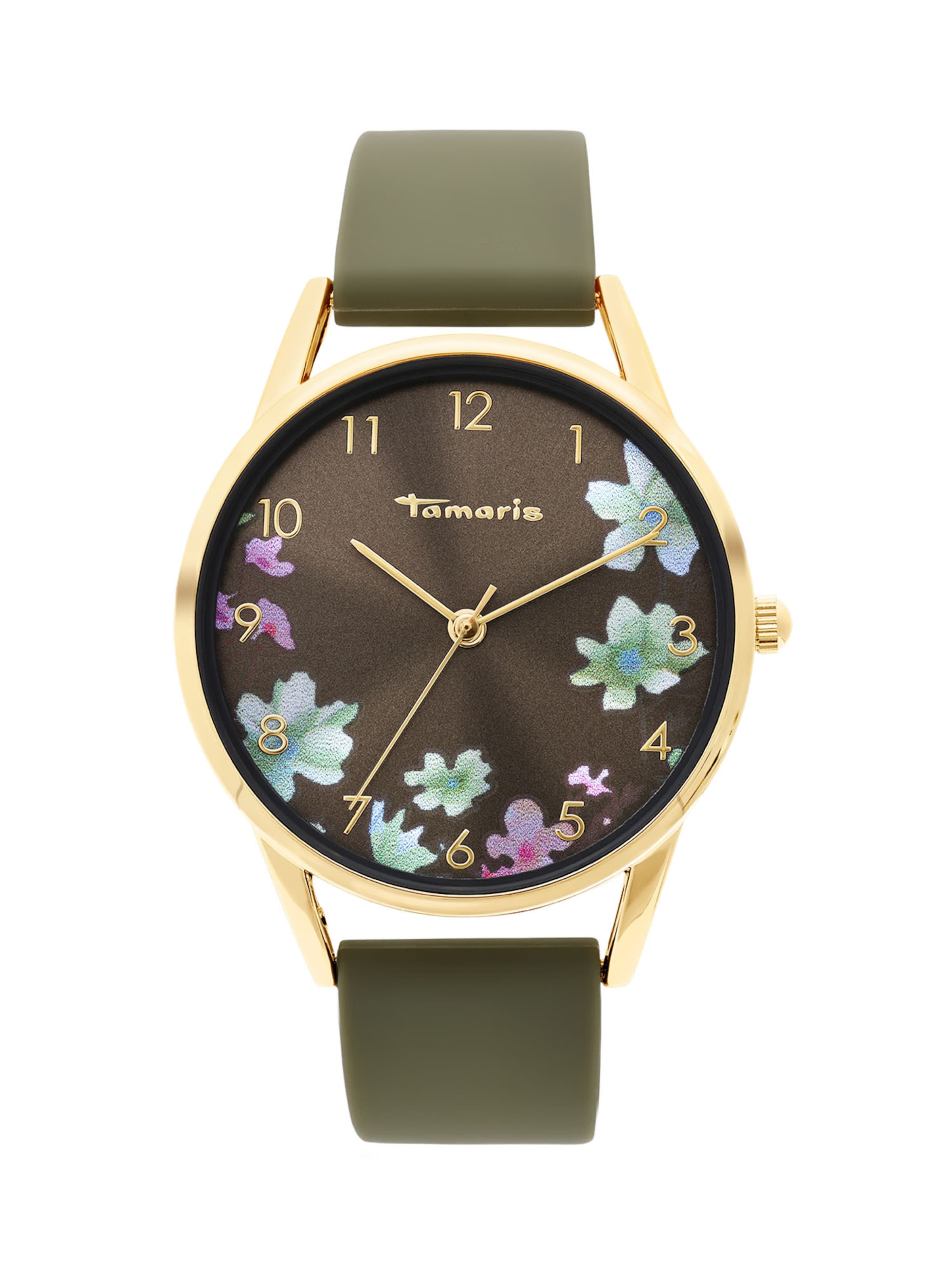 Tamaris Analog Watch 'Sporty Flowers' in Green: front
