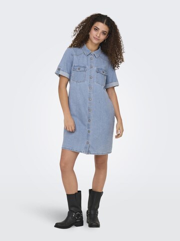 Robe-chemise 'LISA' ONLY en bleu : devant