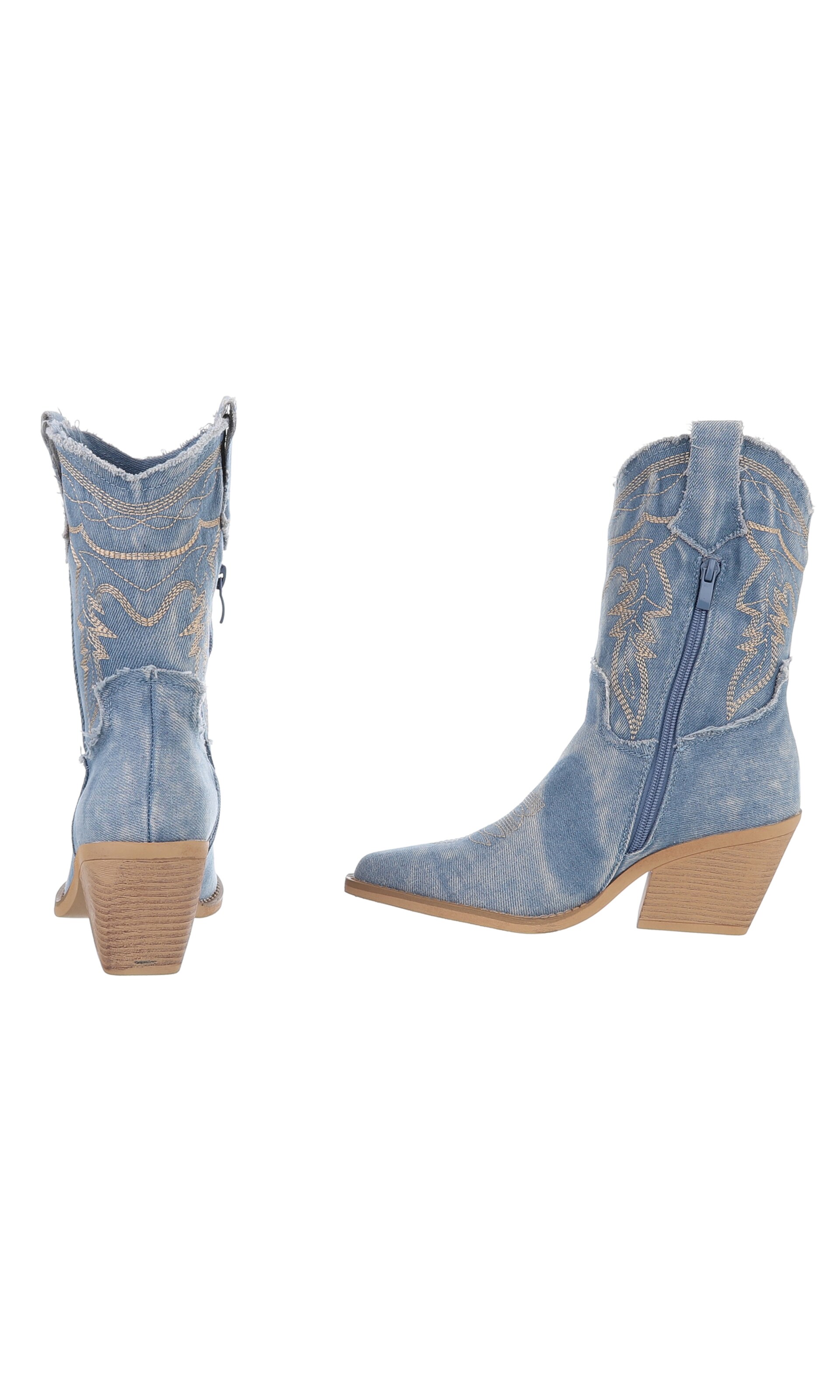 Ital-Design Cowboy Boots in Blue