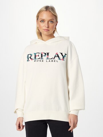 REPLAY Sweatshirt in Beige: front