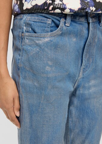 QS Tapered Jeans i blå