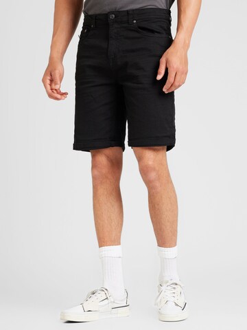 Springfield Regular Shorts 'RECONSIDER' in Schwarz: predná strana