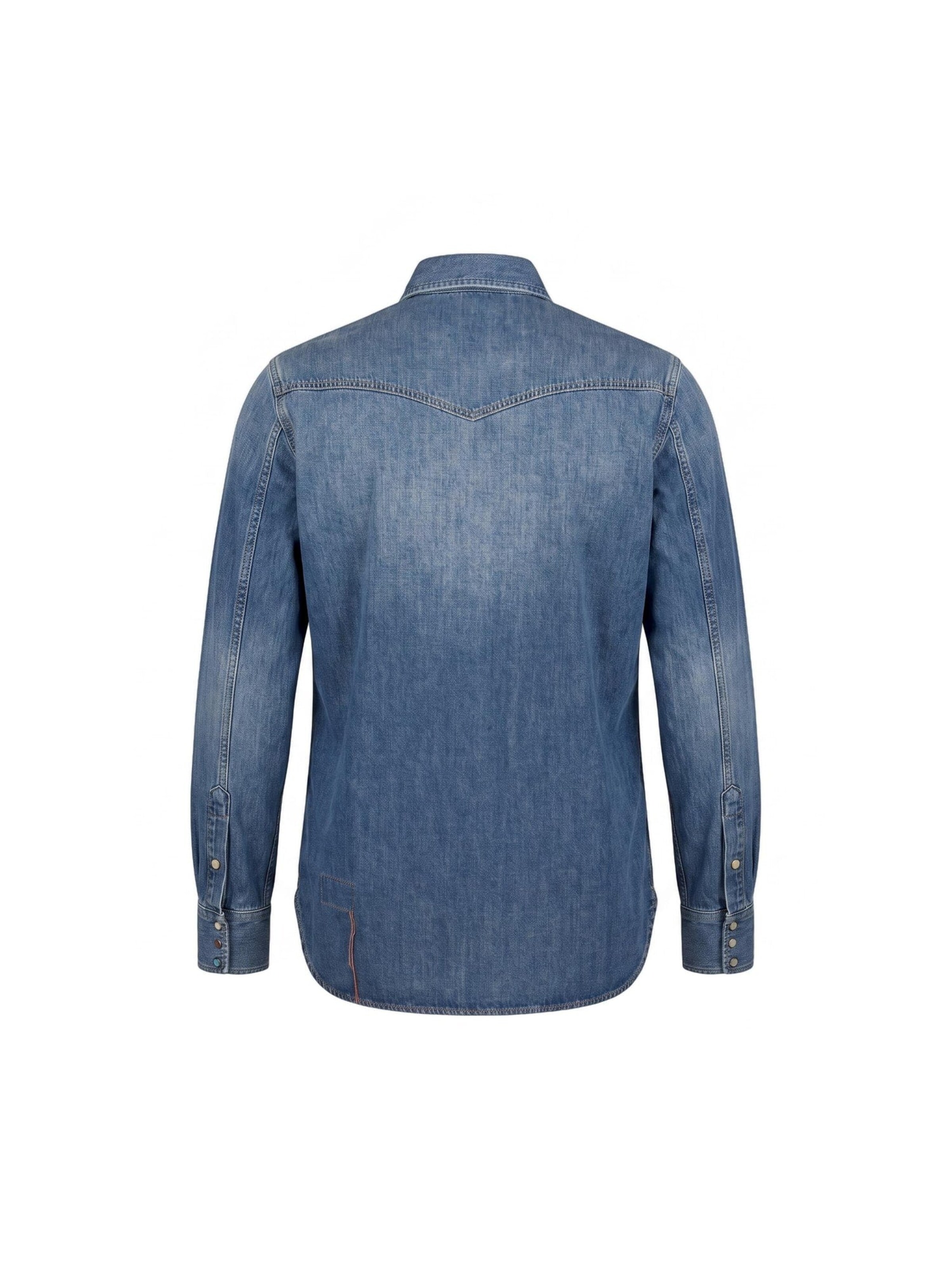 Coupe regular Chemise 'NTEX STONE WASH DENIM WESTERN SHIRT' Fortela en bleu