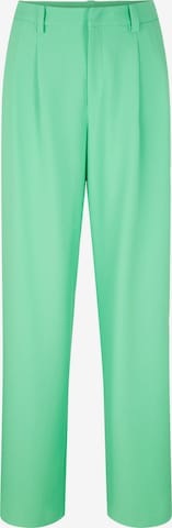 TOM TAILOR DENIM Wide leg Pleat-Front Pants in Green: front