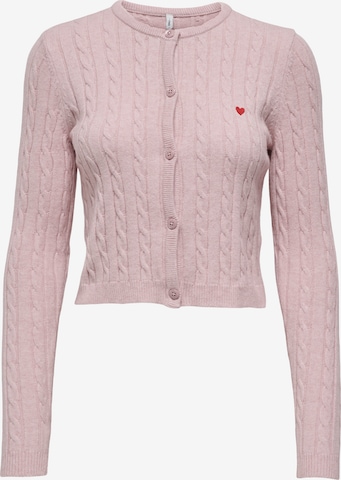 ONLY Strickjacke 'ONLKatia' in Pink: Vorderseite