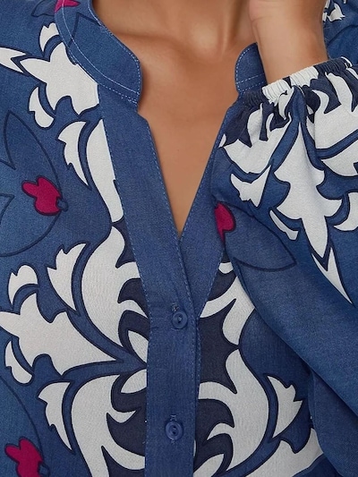 Hiccup Robe-chemise en bleu / aqua / rose / blanc, Vue avec produit