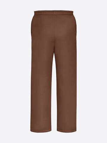 TATES Wide Leg Sporthose in Braun