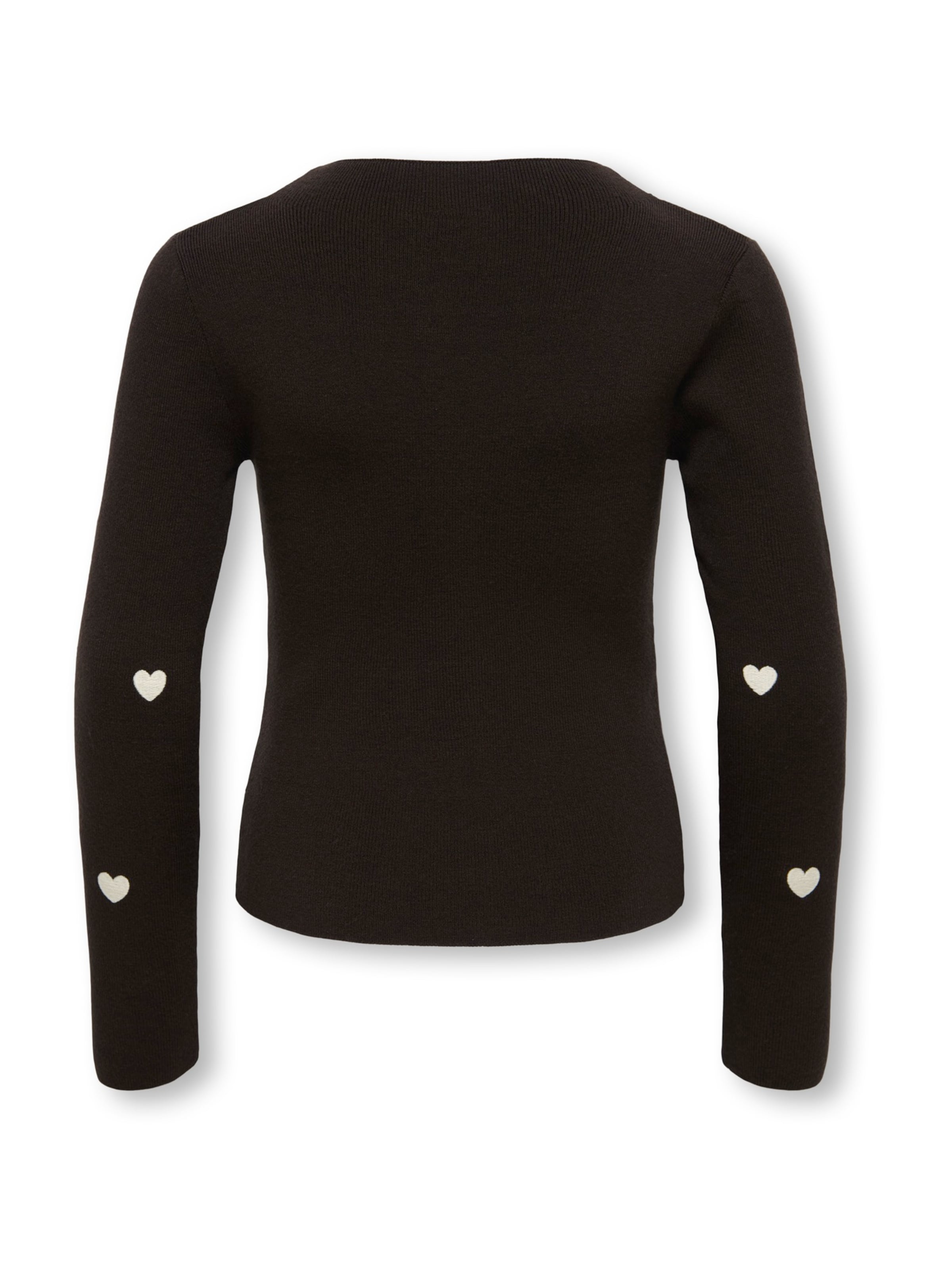 ONLY GIRLS Pullover 'KOGHEARTS' in Braun