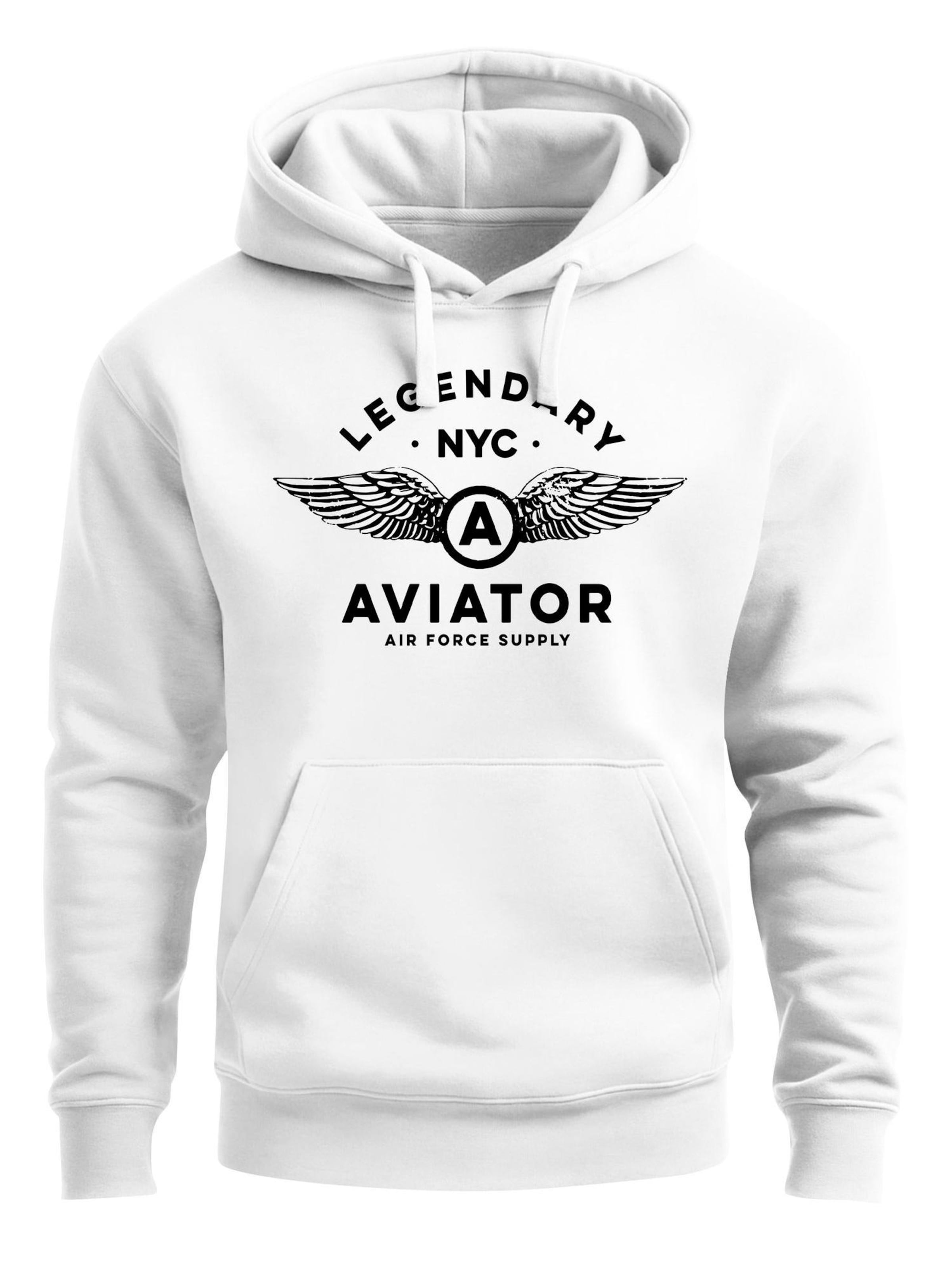 Neverless Sweatshirt 'Aviator Wings'‌‌‌‌‌‌‌‌‌‌ in Weiß: Vorderseite