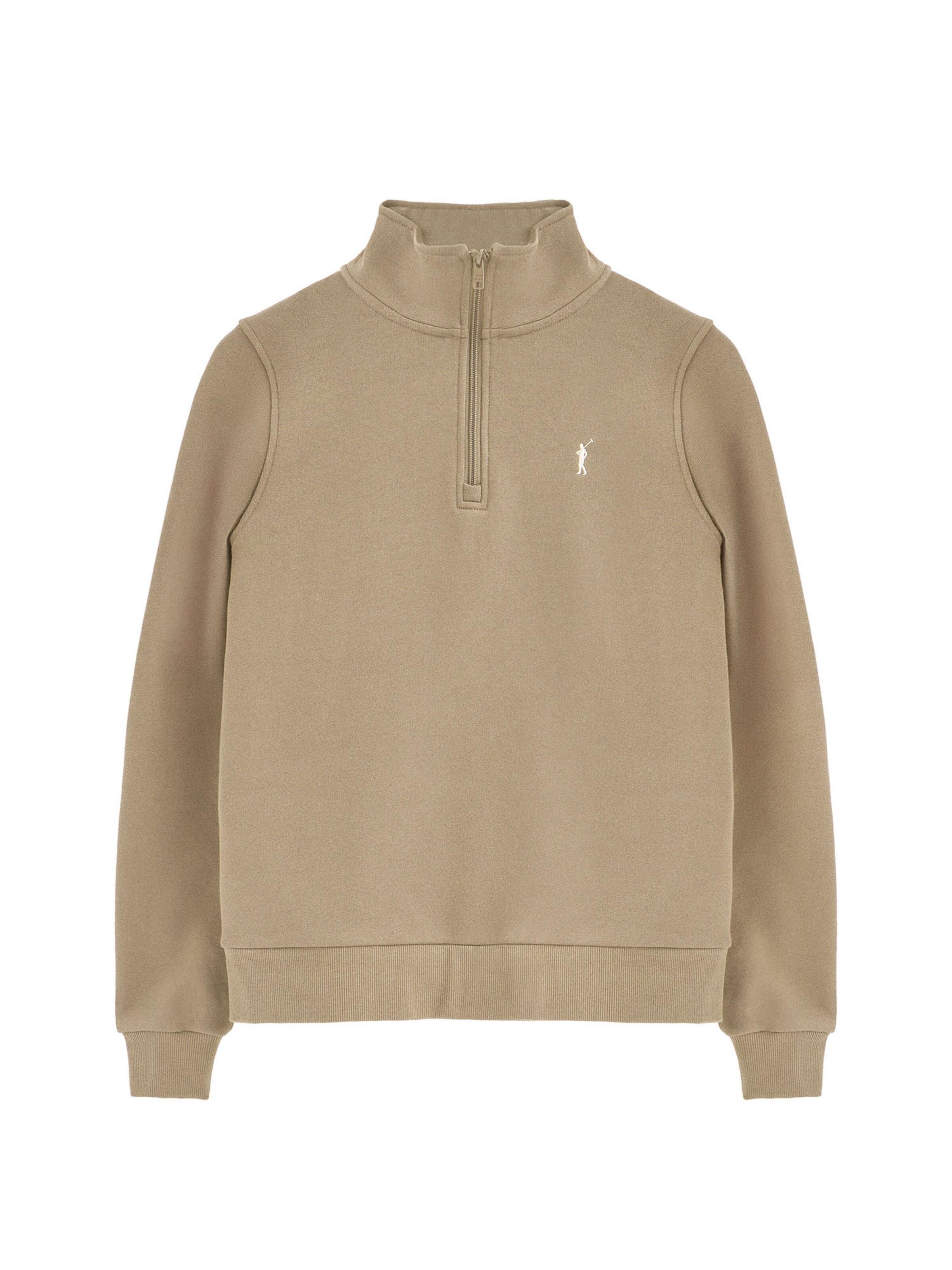 Polo Club Sweatshirt in Braun: Vorderseite