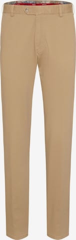 MEYER Regular Chino Pants 'Oslo' in Brown: front