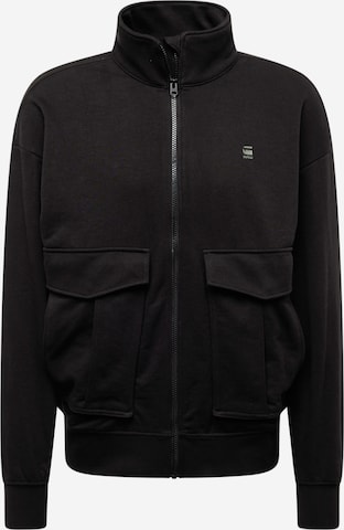 Veste de survêtement G-Star RAW en noir : devant