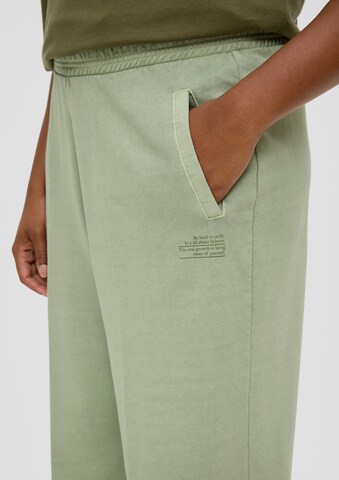 TRIANGLE Wide Leg Hose in Grün