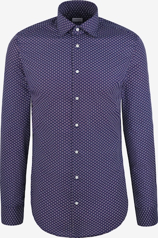 Coupe slim Chemise business 'Schwarze Rose' SEIDENSTICKER en violet : devant