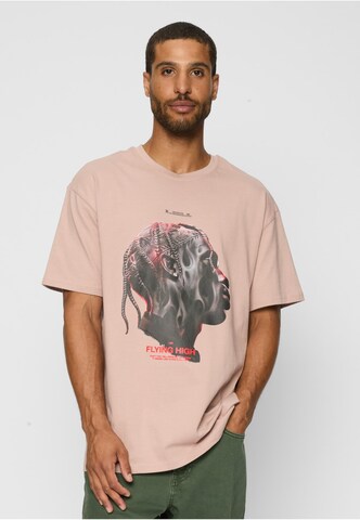 T-Shirt 'Flying High' Mister Tee en rose : devant