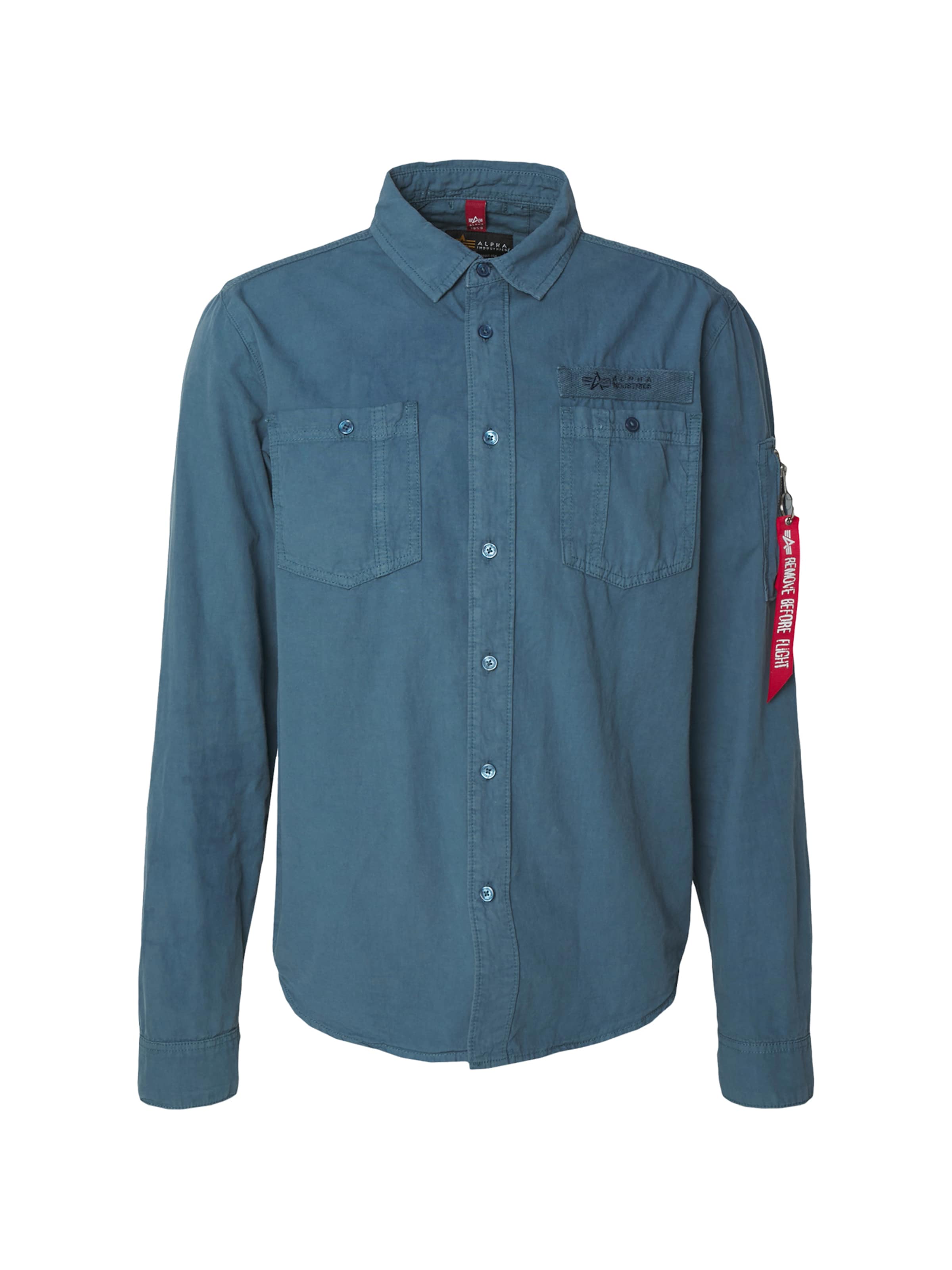 ALPHA INDUSTRIES Рубашка 'Air Force' в Синий: спереди