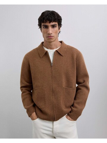 Scalpers Strickjacke 'Icon Hedwing' in Braun: Vorderseite