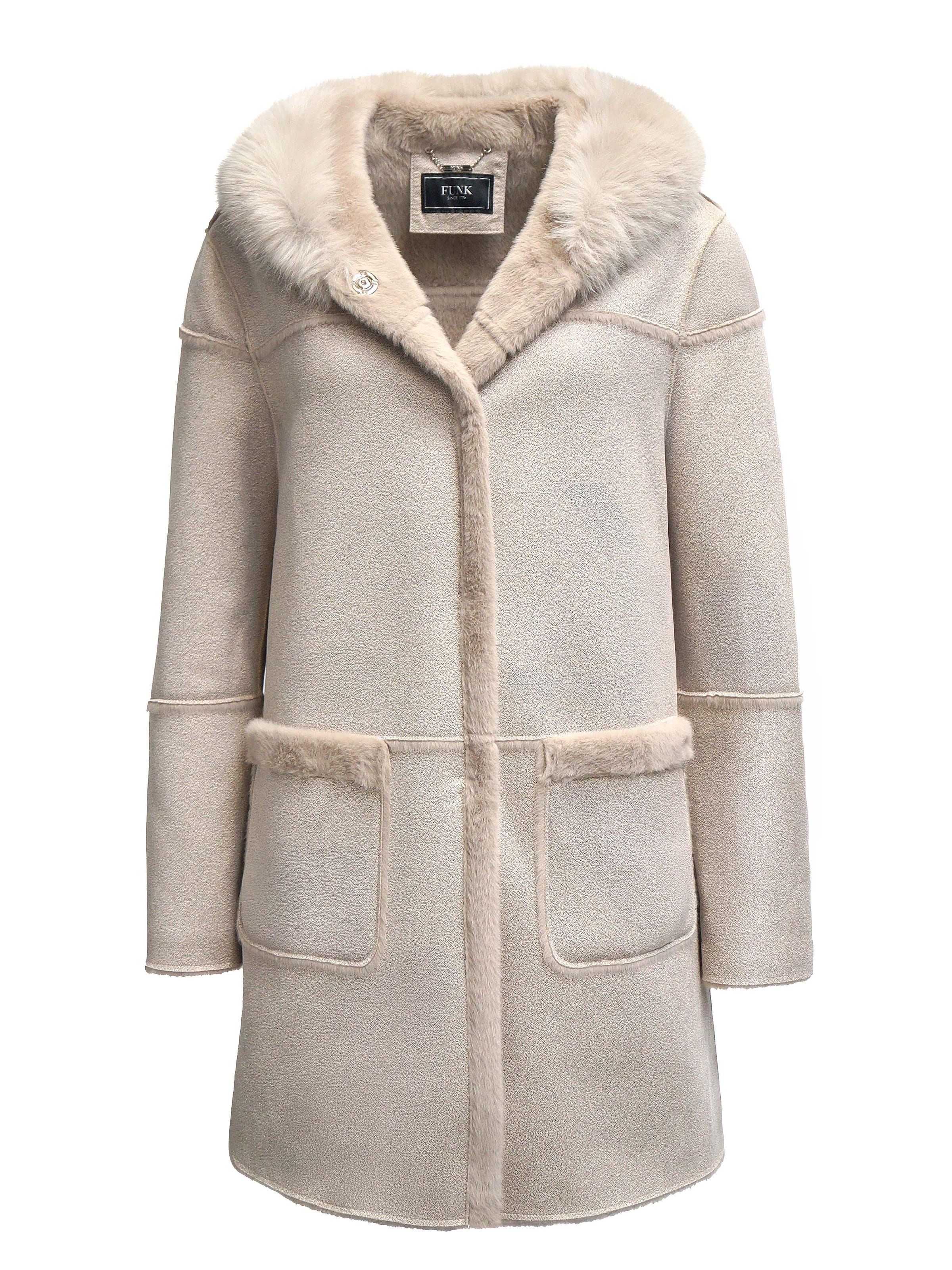 Funk since 1776 Winter Coat in Beige: front