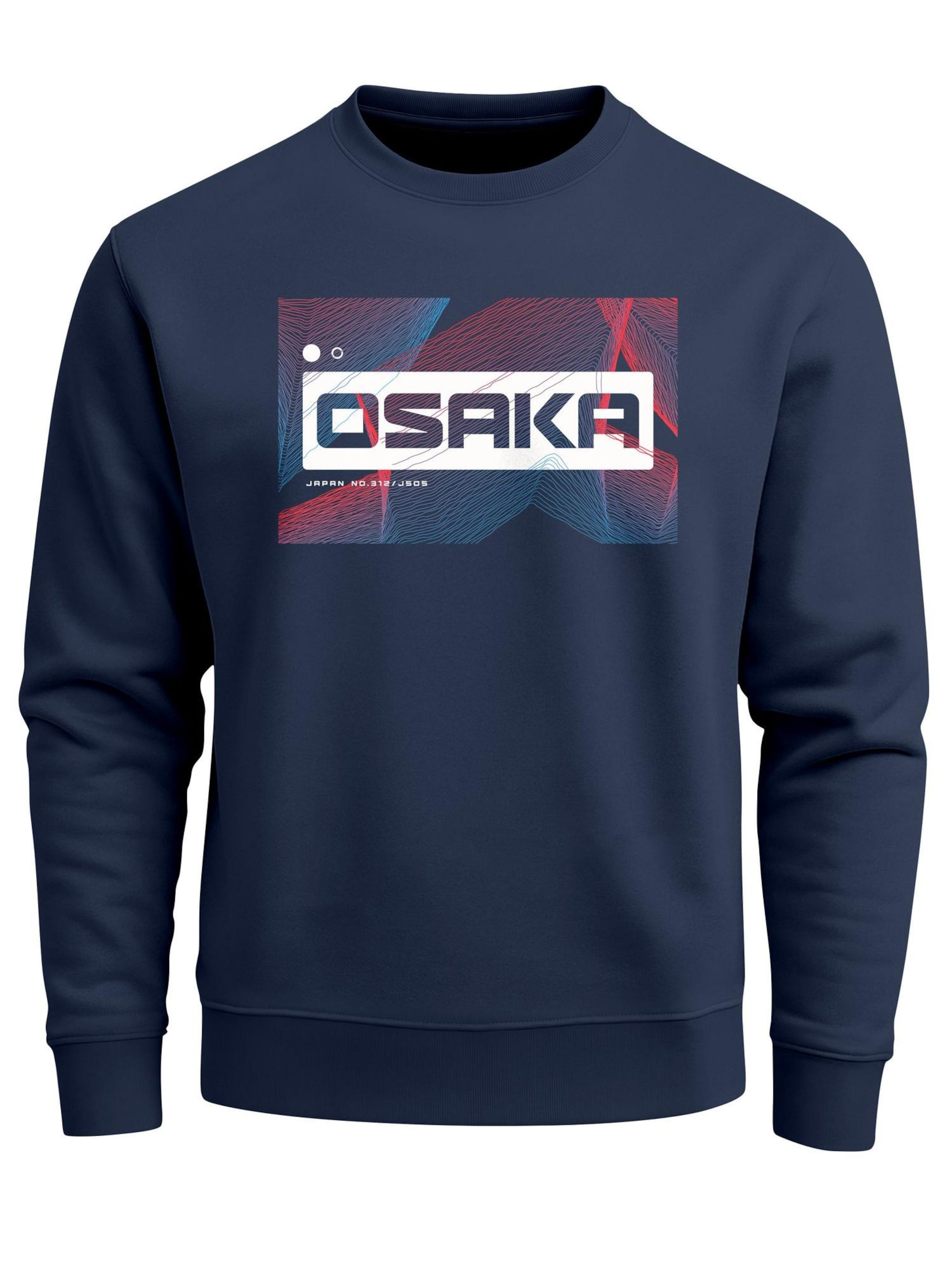 Neverless Sweatshirt 'Osaka Japan' in Blue: front