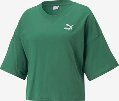 PUMA T-Shirt 'Classics' in grasgrün / weiß, Produktansicht