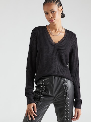 VILA Sweater 'LOU' in Black: front