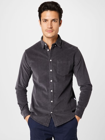 Kronstadt Regular fit Button Up Shirt 'Johan' in Grey: front