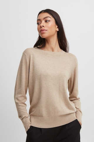 b.young Trui 'Bymmpimba' in Beige: voorkant