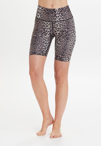 ENDURANCE Skinny Sportbroek 'Windia' in Bruin: voorkant