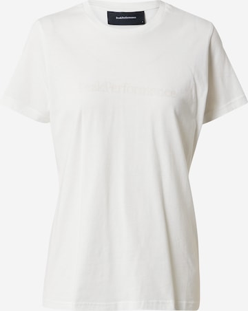 PEAK PERFORMANCE Funkcionalna majica | bela barva: sprednja stran