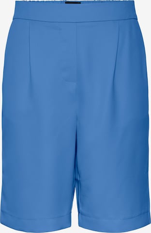 PIECES Pleat-front trousers 'TALLY' in Blue: front