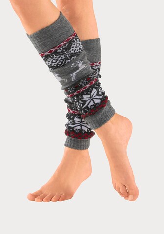 LAVANA Leg Warmers in Grey: front