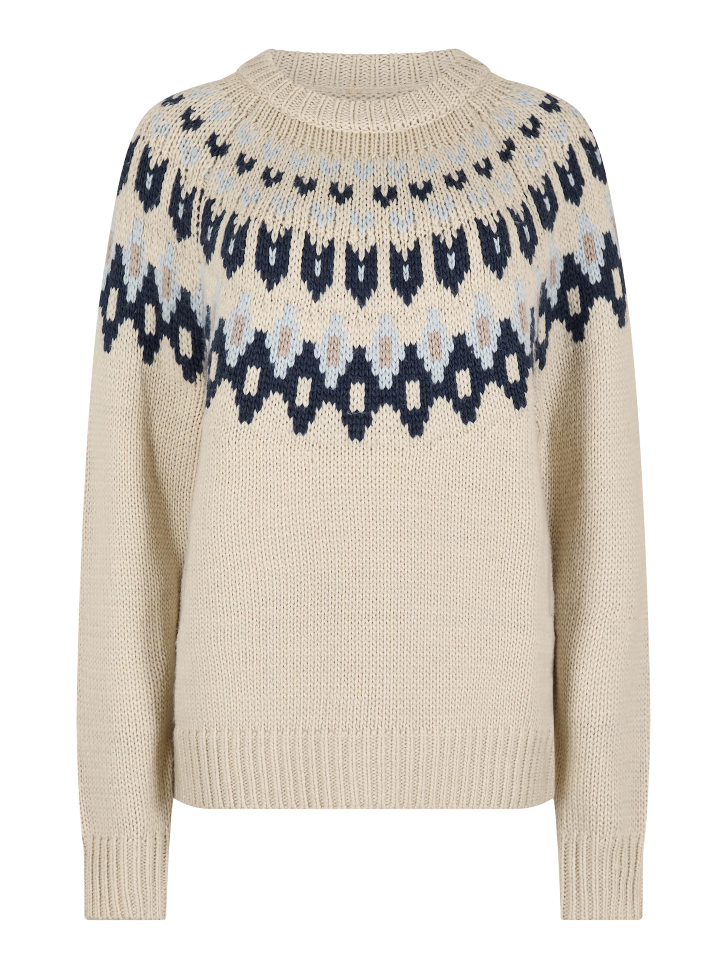 Apricot Fair Isle Chunky Knit Jumper ' ' in stone, Produktansicht