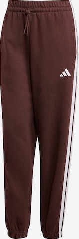 ADIDAS SPORTSWEAR Tapered Urheiluhousut 'Essentials' värissä ruskea: etupuoli