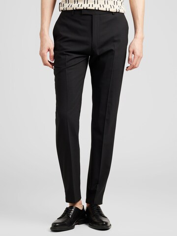 JOOP! Slim fit Pleated Pants 'Gun' in Black: front