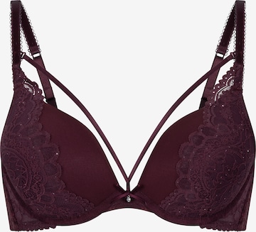 HunkemöllerPush-up Grudnjak 'Isadora' - crvena boja: prednji dio