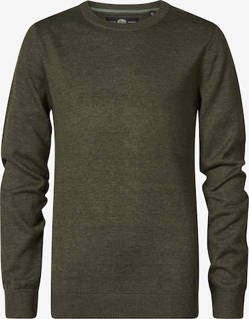 Petrol Industries Trui 'Petersburg' in Groen: voorkant