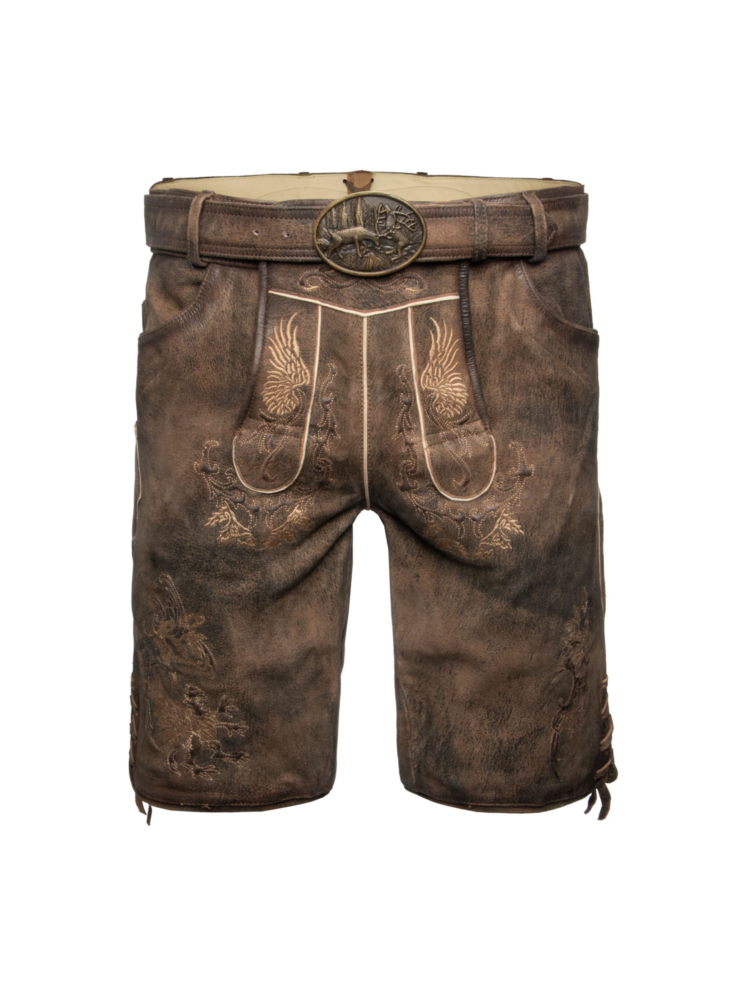 Regular Pantalon folklorique 'Fassing' SPIETH & WENSKY en marron : devant