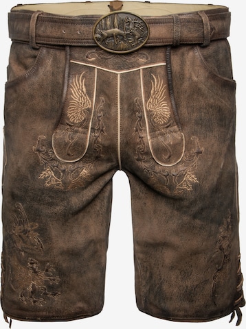 Regular Pantalon folklorique 'Fassing' SPIETH & WENSKY en marron : devant