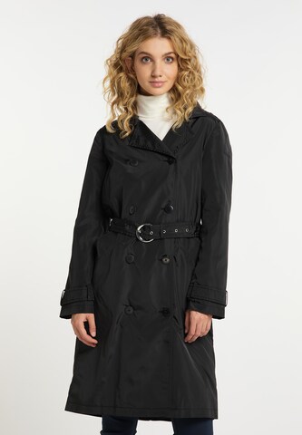 DreiMaster Klassik Between-seasons coat in Black: front