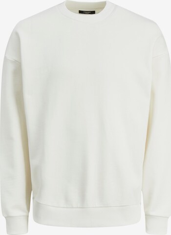 JACK & JONES Sweatshirt 'Kam' i hvid: forside