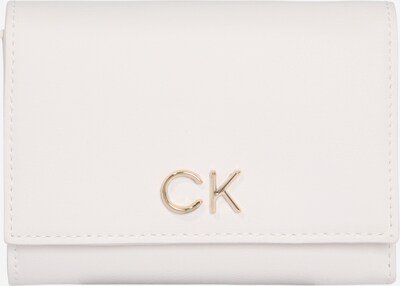 Piniginė 'RE-LOCK' iš Calvin Klein, spalva – nebalintos drobės spalva / Auksas, Prekių apžvalga