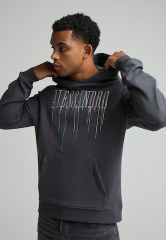 Alessandro Zavetti Sweatshirt 'Artista' in Grey