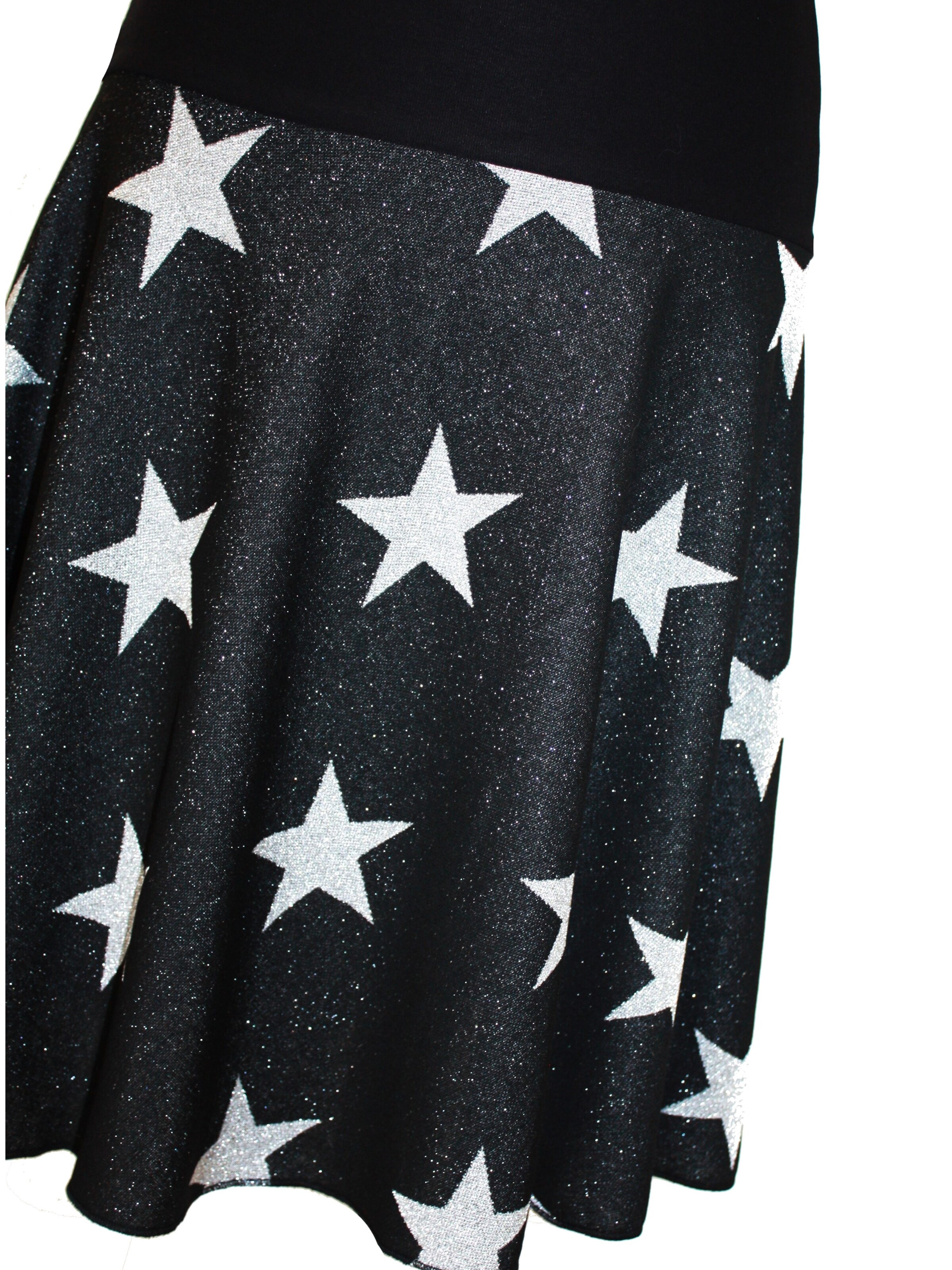 dunkle design Skirt 'Feinstrick Glitzer' in Black