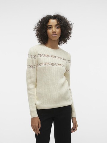 VERO MODA Trui 'EA' in Beige: voorkant