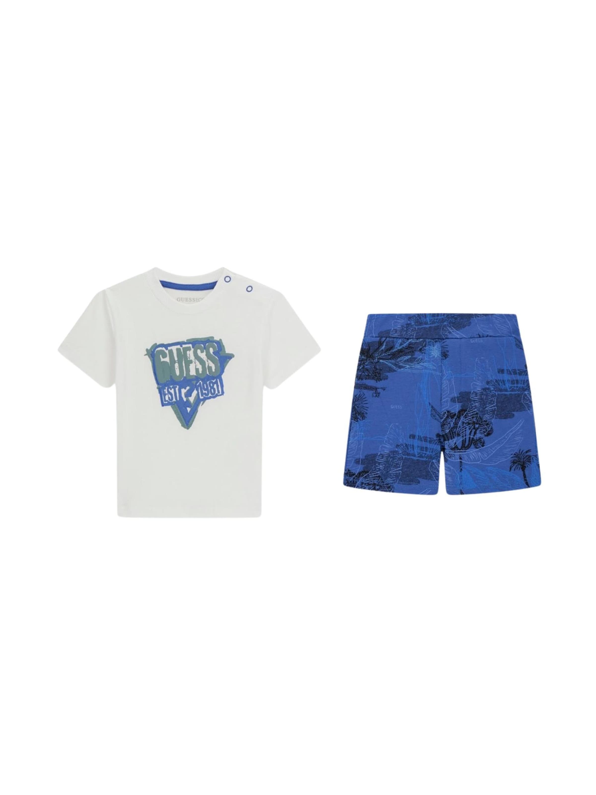 Set 'SET SS T-SHIRT+ACTIVE SHORTS' GUESS KIDS en mélange de couleurs : devant