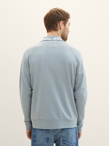 TOM TAILOR Zip-Up Hoodie in Blue